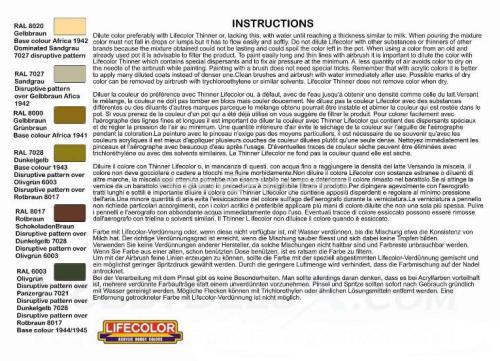 Набор красок Life Color -  GERMAN WWII TANKS SET #1