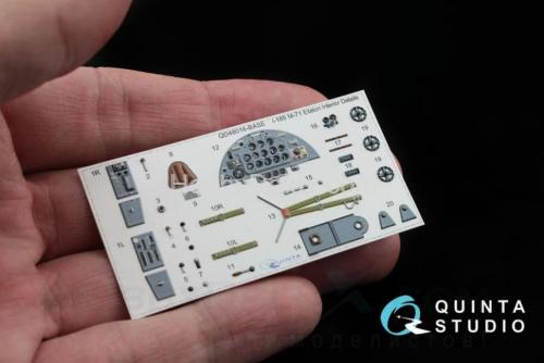 3D Декаль интерьера кабины И-185 (осн. элементы)