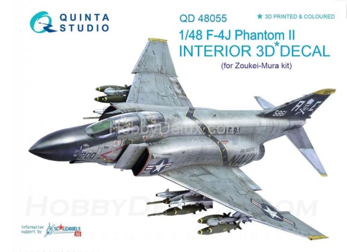3D Декаль интерьера кабины F-4J  для модели ZM SWS QD48055