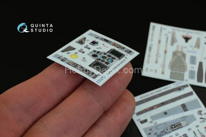 3D Декаль интерьера кабины МиГ-29СМТ для модели Трубач QD32022
