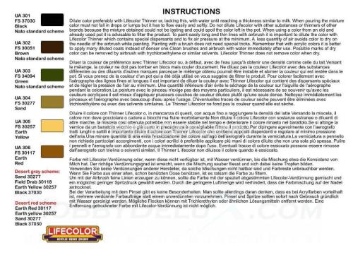 Набор красок Life Color -  Nato M.E.R.D.C. SET