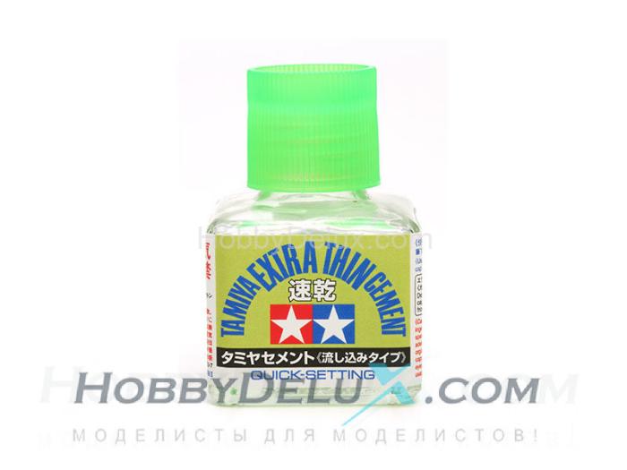 Клей Extra Thin Cement (Quick-Setting) - быстросхватывающий жидкий клей 40мл с тонкой кисточкой 87182