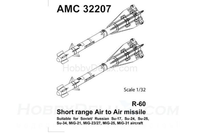 Авиационная управляемая ракета Р-60 класса «Воздух-воздух» AMC32207