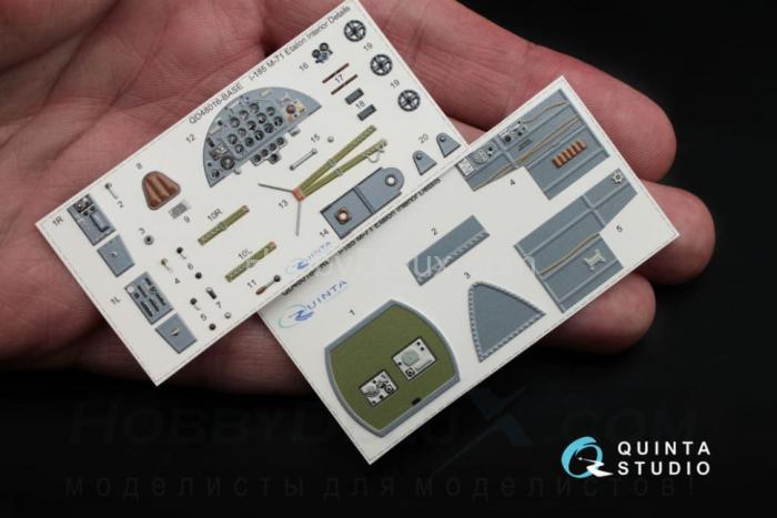 3D Декаль интерьера кабины И-185  расширенный набор QD48016-Pro