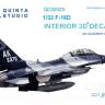 3D Декаль интерьера кабины F-16D для модели Academy QD32023