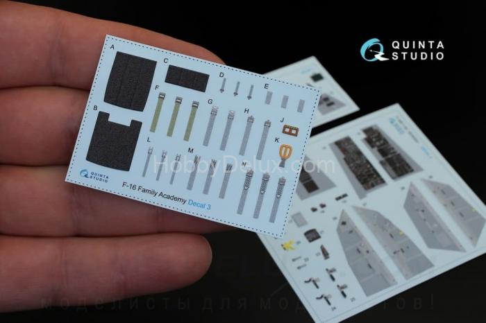 3D Декаль интерьера кабины F-16D для модели Academy QD32023