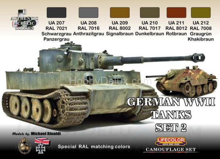 Набор красок Life Color - GERMAN WWII TANKS SET #2 CS03