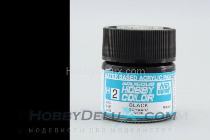 Краска акриловая Hobby Color - H002 Gloss Black H2