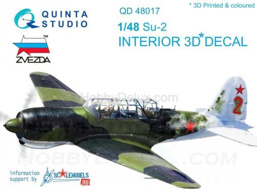 3D Декаль интерьера кабины Су-2