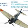 3D Декаль интерьера кабины A6M2b Mitsubishi prod. для модели Tamiya QD32024