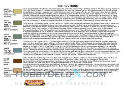 Набор красок Life Color -  GERMAN WWII UNIFORMS SET #1