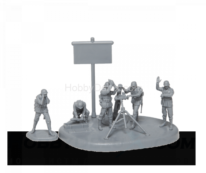 Немецкий 120-мм миномет с расчетом ZV6268