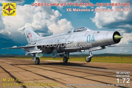 Моделист 207297 Советский истребитель-перехватчик КБ Микояна и Гуревича 21Ф-13