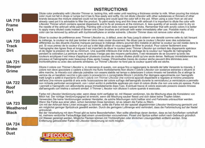 Набор красок Life Color -  WEATHERING OF TRAINS CS21