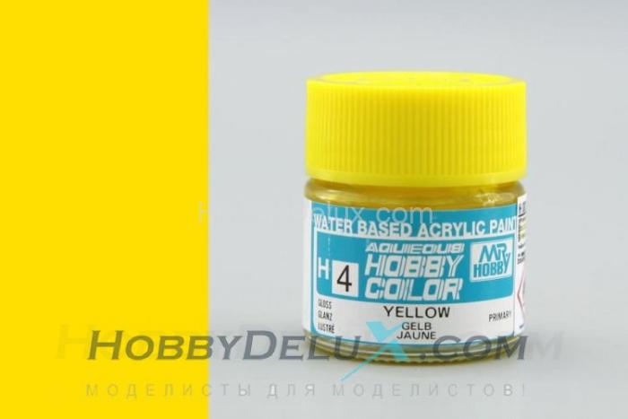 Краска акриловая Hobby Color - H004 Gloss Yellow H4
