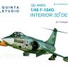 3D Декаль интерьера кабины F-104G  для модели Hasegawa QD48063