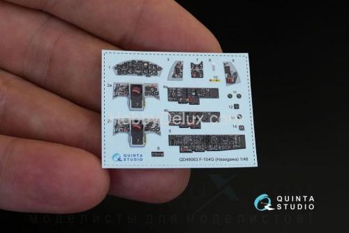 3D Декаль интерьера кабины F-104G для модели Hasegawa