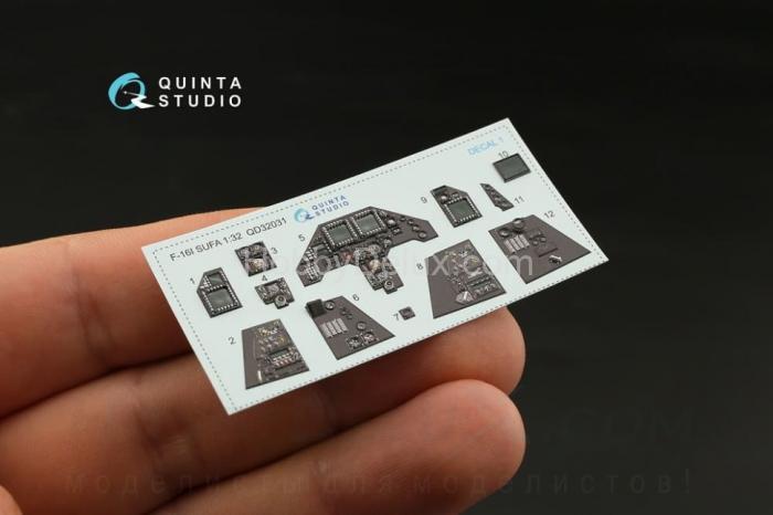 3D Декаль интерьера кабины F-16I для модели Academy QD32031