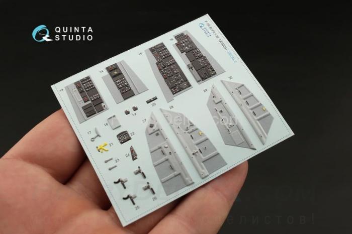 3D Декаль интерьера кабины F-16I для модели Academy QD32031