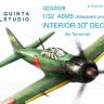 3D Декаль интерьера кабины A6M5 Mitsubishi prod. для модели Tamiya QD32026