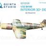 3D Декаль интерьера кабины Bf 108 для модели Eduard QD32028