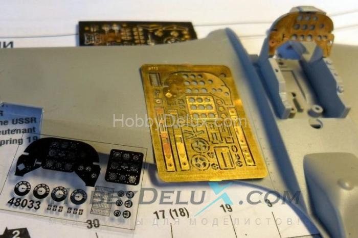 Набор для деталировки интерьера кабины самолета Як-3 GON48033