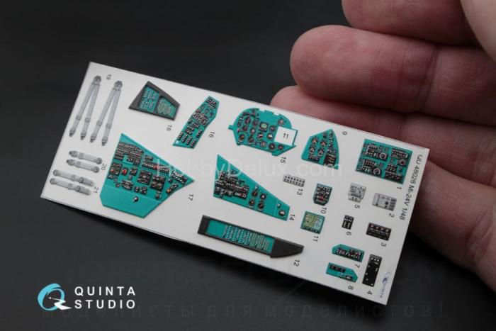 3D Декаль интерьера кабины Ми-24В 1/48 QD48026