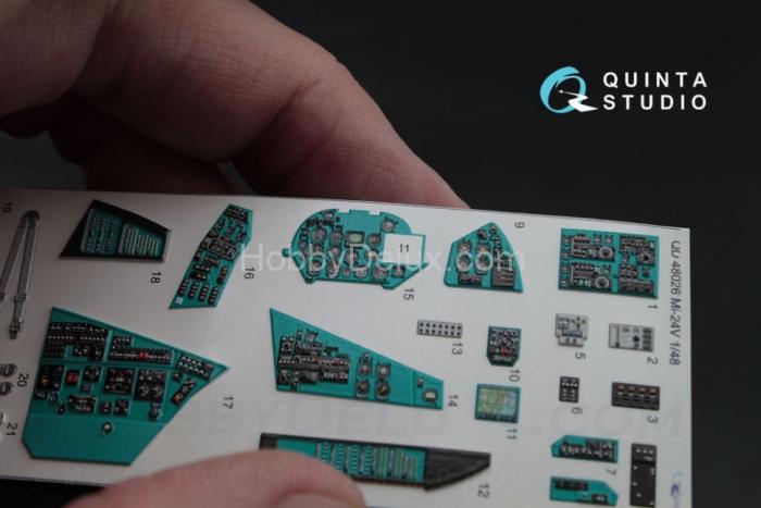 3D Декаль интерьера кабины Ми-24В 1/48 QD48026