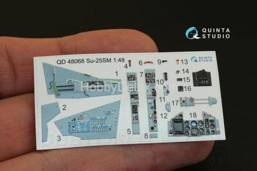 3D Декаль интерьера кабины Су-25СМ  для модели KP