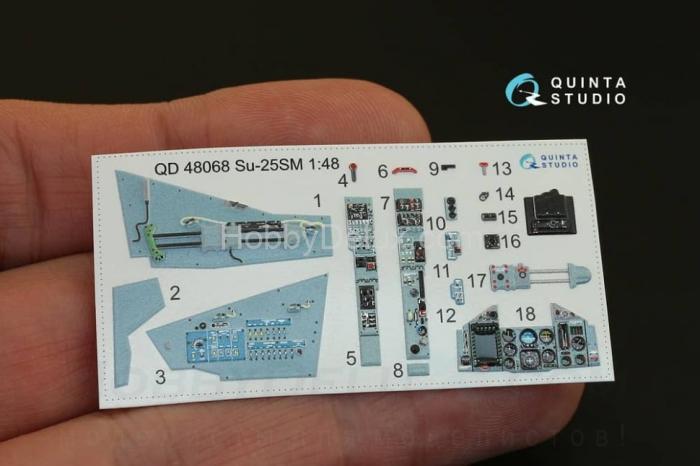 3D Декаль интерьера кабины Су-25СМ  для модели KP QD48068