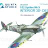 3D Декаль интерьера кабины Spitfire Mk.V для модели Hobbyboss QD32030