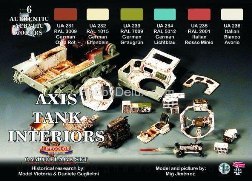 Набор красок Life Color -  INTERIORS OF GERMAN AND ITALIAN TANKS WWII