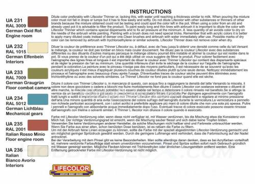 Набор красок Life Color -  INTERIORS OF GERMAN AND ITALIAN TANKS WWII