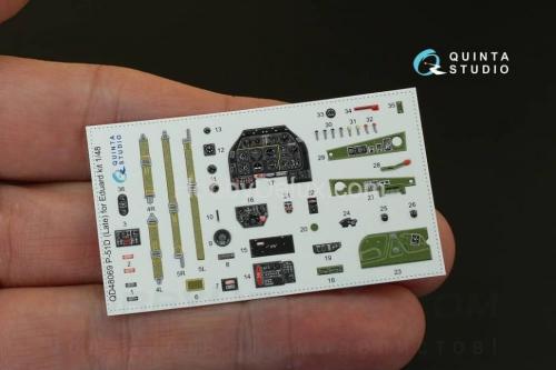 3D Декаль интерьера кабины P-51D поздний для модели Eduard