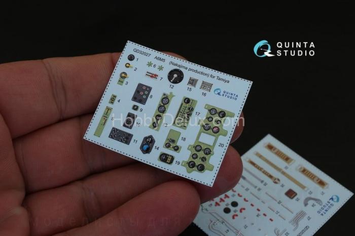 3D Декаль интерьера кабины A6M5 Nakajima prod. для модели Tamiya QD32027