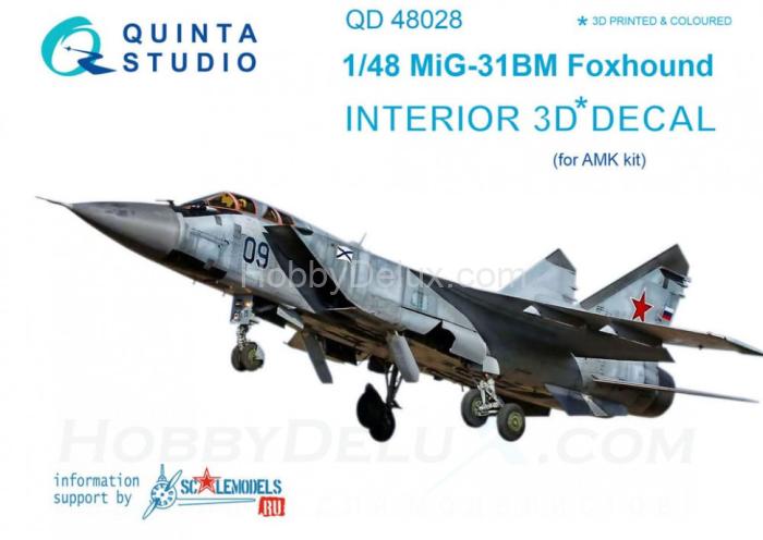 3D Декаль интерьера кабины МиГ-31БМ QD48028