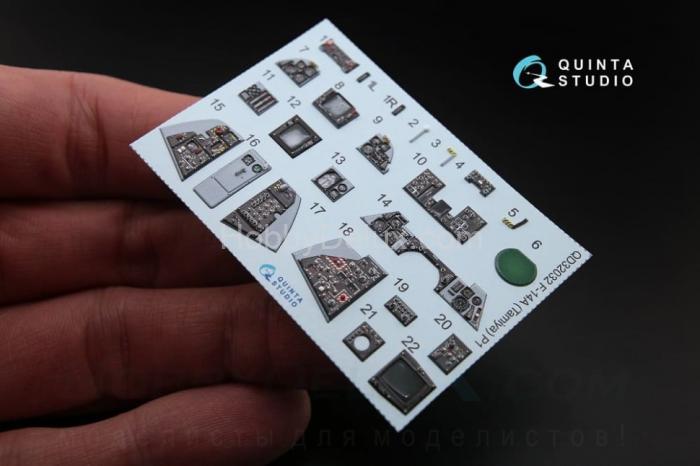 3D Декаль интерьера кабины F-14A для модели Tamiya QD32032