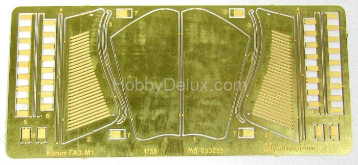 Набор фототравления для ГАЗ-М1. Капоты МД035255