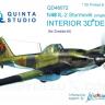 3D Декаль интерьера кабины Ил-2 одноместный  для модели Звезда QD48072