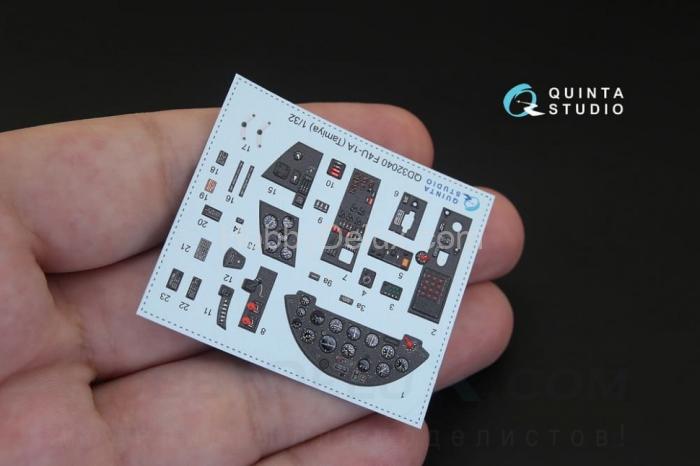 3D Декаль интерьера кабины F4U-1A Corsair для модели Tamiya QD32040