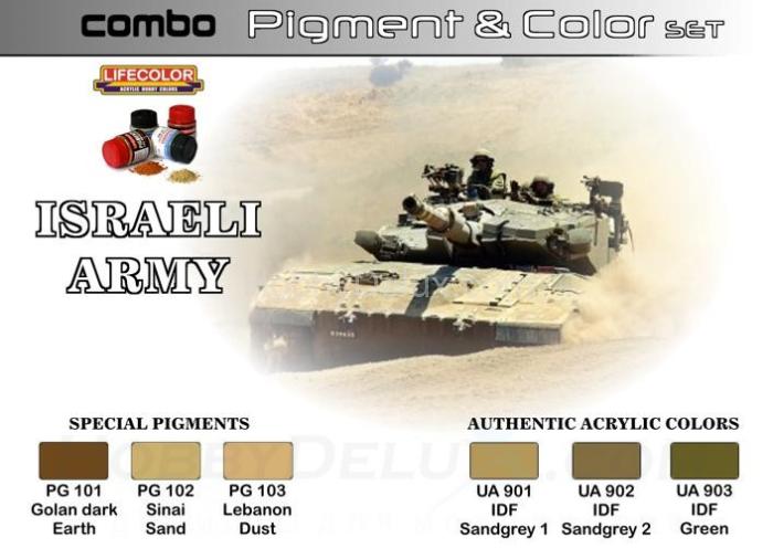 Набор красок Life Color -  и пигментов COMBO SET Israeli Army SPG01