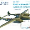 3D Декаль интерьера кабины P-38F QD48031