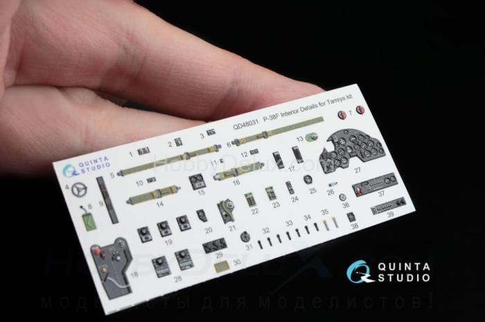 3D Декаль интерьера кабины P-38F QD48031