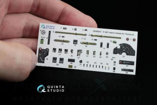 3D Декаль интерьера кабины P-38F