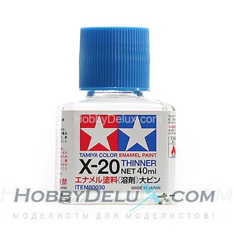 Разбавитель для эмалевых красок,  40мл. Tamiya - X-20 Enamel Thinner