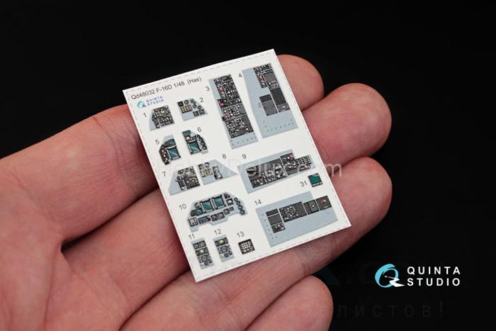 3D Декаль интерьера кабины F-16D QD48032