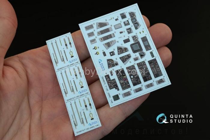 3D Декаль интерьера кабины F-14D  для модели AMK QD48074