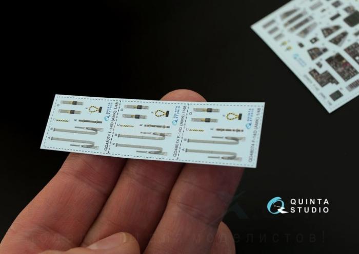 3D Декаль интерьера кабины F-14D  для модели AMK QD48074