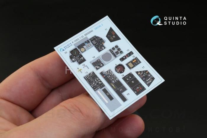 3D Декаль интерьера кабины F-105G для модели Трубач QD32042