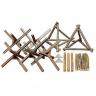 Набор противотанковых ежей и деревянных заграждений 35027